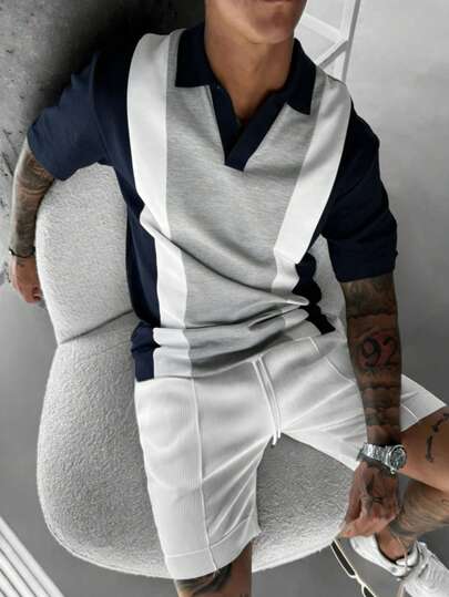 K-GLORY 男士休闲撞色 Polo 衫，百搭日常穿着，春夏款