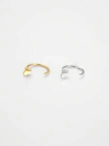 1件S925纯银镀金蝴蝶鼻钩，镀金穿孔环，纯银材质，蝴蝶鼻钩，独特穿孔饰品，男女通用穿孔饰品，鼻环耳环，适合日常佩戴，低过敏性。