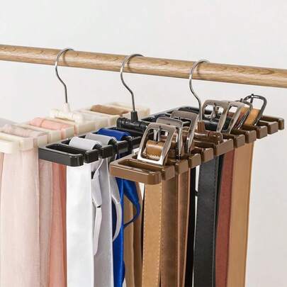 Suporte de Armazenamento de Cintos, Cabide Pendurador de Lenços de Seda, Cabide Multiuso para Cintos, Gravatas Borboleta, Anéis e Acessórios - Organizador de Armário Economizador de Espaço para Pendurar Lenços de Seda, Echarpes, Gravatas, Cintos, Joias, Design Durável e de Fácil Acesso, Solução Versátil para Casa, Dormitório, Quarto para Entusiastas da Moda e Coordenadores de Looks