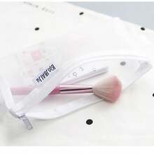 Clear Multi-Use Zipper Pouch For Makeup, Exam Supplies, Stationery & Document Organizer, Simple Cosmetic & School Bag
