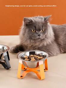 1个高脚不锈钢宠物碗，猫碗，水碗和食碗，防震可拆卸猫碗，高脚颈部保护，适合幼犬、犬、猫等小型宠物饮水和进食，多种颜色可选。 - 500ml - 查看 8