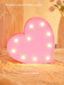 1pc LOVE Letter Shaped Home Decor Night Light, Indoor Bedroom Decor Heart-Shaped Night Lamp, Bedside Decor, Room Wall Decor Light, Suitable For Valentine's Day, Mother's Day Decor, Wedding Party Decor, Gift For Loved Ones - Yellow - View 20