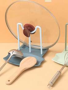 1 cái Giá đựng dụng cụ nhà bếp đa năng, giá để nắp nồi và muỗng, giá sắp xếp đồ dùng trên mặt bàn - Nhiều màu - Xem 8