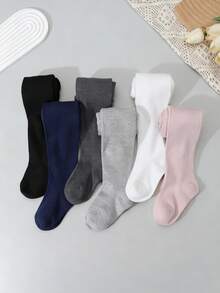 6条装女童纯色紧身打底裤，简约时尚百搭，适合女孩日常搭配，四季皆宜。 - 彩色 - 查看 8