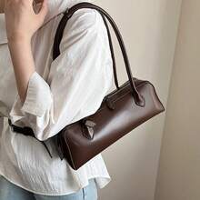 2026 New Women's Niche Design Shoulder Bag With Large Capacity Underarm Bag, Tote Bag, Clutch, Crossbody Bag Premium Elegant Long-Line Bag In Red, Black, And Coffee Brown Perfect For Vacation, Shopping, And Commuting - 咖啡 - 查看 5