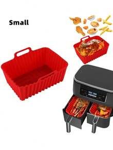 Silicone Air Fryer Mat, Reusable Silicone Baking Mat For Air Fryer, Oven, Grill, Kitchen Tool - Multicolor (small Rectangle) - View 16