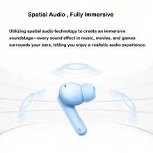 Honor Earbuds S 藍牙降噪耳機 12.4毫米動圈單元 低延遲影音同步 續航強勁 貼合耳廓 多設備連接 - 藍色 - 查看 8