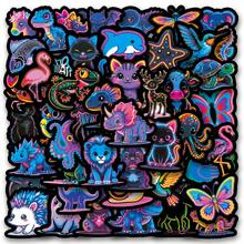 50 Pcs Animals Stickers Deluxe Collection | High-Aesthetic Stickers | Multi-Scene Adhesive: Compatible With Computers, Laptop, Tablet, Skateboards, Luggage, Guitars, Helmets, Insulated Cups, Journal Collage, Gift Wrapping Stickers, Art & Crafts - Multicolor - View 11