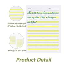 Write Beginner Paper Level 1 Paper With Lines, Yellow Highlighted, 100gsm, 11 X 8.5'', 200 Sheets - 200Sheets - View 4