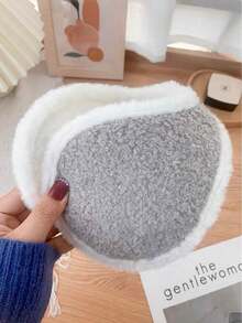 1pc Women's New Warm Thick Anti-Freeze Ear Muffs, Cute Plush Ear Warmers, Ear Covers For Riding, Polyester Fiber, Suitable For Winter