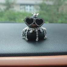 One Set Of Duck Design Car Ornament, Car Decoration, Essential For Cars, Cute Style Auto Accessories, Motorcycle And Bicycle Decorations - 黑色的 - 查看 1