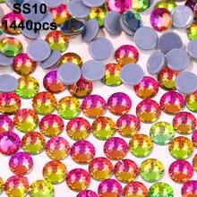 SS6 2mm-SS12 3mm，1440颗/包；SS16 4mm，720颗/包；SS20 4.8mm，360颗/包；SS30 6.4mm，288颗/包；圆形平底玻璃水晶水钻，多色水晶宝石，DMC热熔珠，适用于DIY美甲、服装、包包、鞋子、工艺品、闪亮美甲贴纸装饰