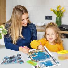 GDYEEH DIY 5D Sea View Room Diamond Art Painting Kits, Flowers Full Round Drill Sparkling Diamond Painting Picture, Boat Diamond Painting Art Craft Kits For Adults Beginners, Home Wall Decor 12x16inch - USGD068 - 查看 5