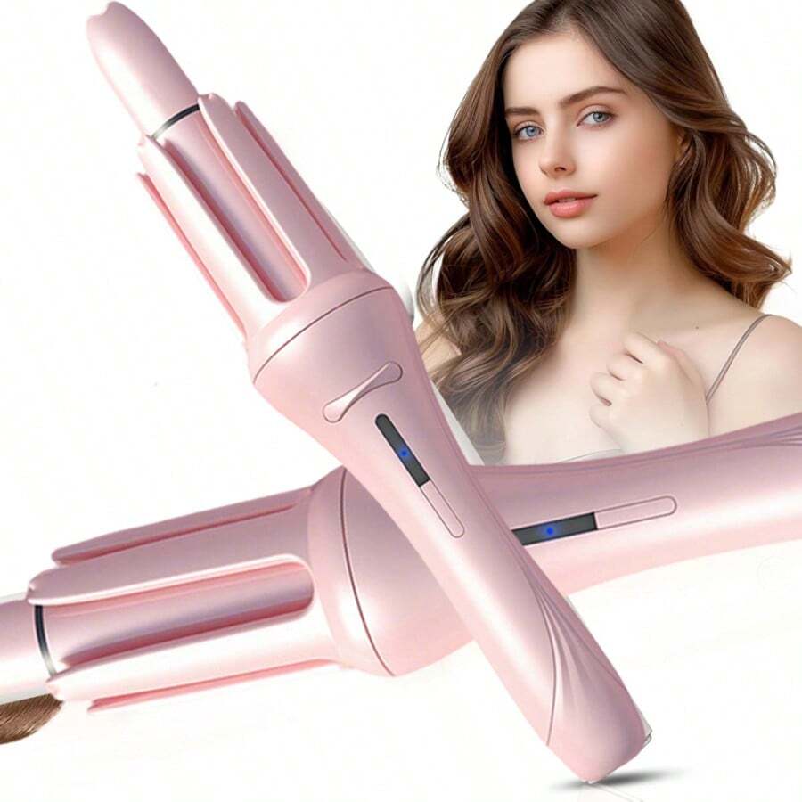 LEFINEE 1pc Electric Automatic Hair Curler With 28mm Barrel, Rotating Curling Iron, 4 Temperature Modes, Anti-Scald Design, Loose Waves & Beachy Curls, Suitable For Hair Styling - Xem 1