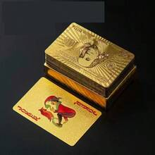 1 Deck Gold Dollar Gold Foil Game Cards - Add Creativity To Magic Tricks, Perfect For Family & Friends Game Nights | Perfect Self-Use & Gift Option - 金色 - 查看 6