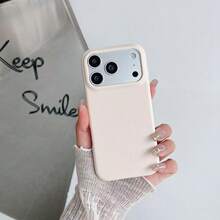 白色软硅胶皮革纹理手机壳,兼容 17 Pro Max/17 Pro/17/16 Pro Max/16/16 Pro/16 Plus/16E/15/15 Plus/15 Pro/15 Pro Max/13/14 Pro Max/13 Pro/13 Pro Max/14 Pro/14 Pro Max/14 Plus,简约设计 - 白色-皮紋 - 查看 3