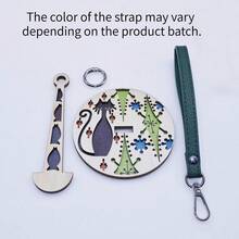 1个木制腕式毛线收纳器，便携式腕式毛线整理器，手工编织工具配件，创意毛线球收纳器，装饰性编织工具，工艺用品