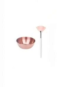 2/3/4/5/10/20 Pcs Esthetician Facial Care Tool Set, Multiple Combinations Available, Home Care, Travel Portable Face Mask Applicator Kit Includes 4 Rose Gold Face Mixing Bowls, 4 Fan-Shaped Face Mask Brushes, 4 Flat Head Brushes, 4 Compressed Sponges And 4 Headbands, Suitable As Spa Party Favors Or Face Masking Set - Multicolor - View 13