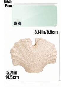 1个大型扇形花瓶，树脂砂纹花瓶，适合家居装饰和客厅桌面摆设