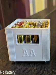 1个3D打印AAA/AA电池收纳盒 - 高容量，30/20个隔层，耐用塑料材质，适合家居装饰、圣诞节和万圣节礼物、电池整理盒 | 装饰性电池盒 | 可堆叠设计 - 彩色 - 查看 8