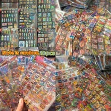 10pcs/Pack Waterproof Cartoon Stickers, Suitable For Phone, PET Material, Scrapbooking, Diary, Stationery, Cute Shiny Sealing Stickers - Multicolor - View 13