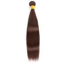 4# Straight Human Hair Weaving Hair Bun, 1/3 Bundle, Light Brown, Wholesale, 100% Brazilian Remy Human Hair Extensions, 14-32 Inches