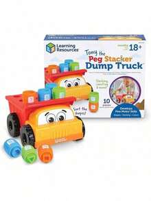 TendenciaLearning Resources Tony The Peg Stacker Dump Truck, Camión de Juguete para Motricidad Fina, Preescolar, 10 Piezas, 18 MesesCalidad premium - camión - Ver 9