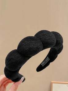 4件套女士发带，云朵造型发带，高冠新款宽边发带，防滑洗脸发夹，成人发饰，发箍，发圈 - 彩色 - 查看 3