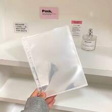 10入裝 A5 亮粉補充包：透明亮粉蝴蝶設計，雷射效果系列，活頁筆記本補充頁，PP材質製成。適用於貼紙書、日記本、活頁夾、相簿、卡片簿和貼紙收納袋。 - 白色 - 查看 22