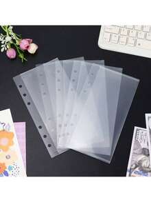 5 قطع جيوب فواصل ملفات فضفاضة A6، صفحات فهرس مفتوحة من اليسار، يمكن تخزين الإيصالات/النقود/الفواتير، حقائب منظم من مادة البولي بروبلين مقاومة للماء، ضروريات العودة إلى المدرسة - متعدد الألوان - مشاهدة 4