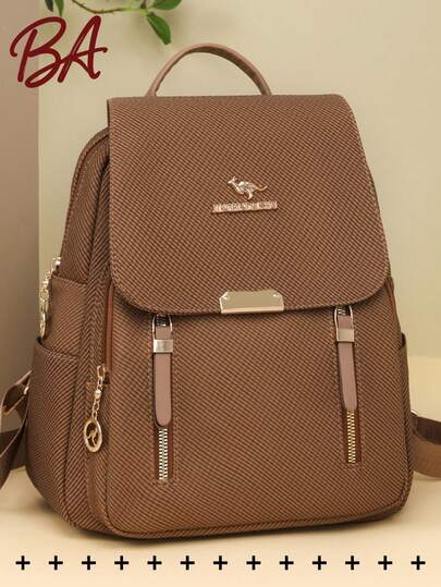 Anti-Theft Retro Pu Soft Leather Flap Backpack Women Purse; Multi-Functional Stylish Day Bag; Multi-Pocket Lightweight Travel Bag; Large Capacity Minimalist School Bag; Convenient Book Bag, Suitable For Students, Nurses, Teachers, Business People, Travel And Vacation, Business Trips, Daily Commutes, Shopping, Office, Dates, Hiking, Training, Work, Birthday Gifts, Holiday Gifts