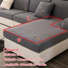 1pc All Season Jacquard Plush Anti-Slip Sofa Seat Cushion Cover, Soft & Skin-Friendly Modern Style, Pet-Proof & Elastic Sofa Slipcover, Suitable For L-Shaped Combination Sofa And 1/2/3/4 Seater Sofa (Sold Individually) - Dark Grey - View 18