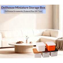 1 Set - Miniature Model Storage, 1 Set 4pcs - Mini Decor, Dollhouse Role Play Toys, DIY Storage Box, Suitable For Holiday/Halloween/Christmas/Sand Table Decoration - (14+) - Multicolor - View 4