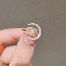 Luxury Synthetic  Moon Sun Opening Ladies Adjustable Ring Simple Fashion Ring - 金 - 查看 4