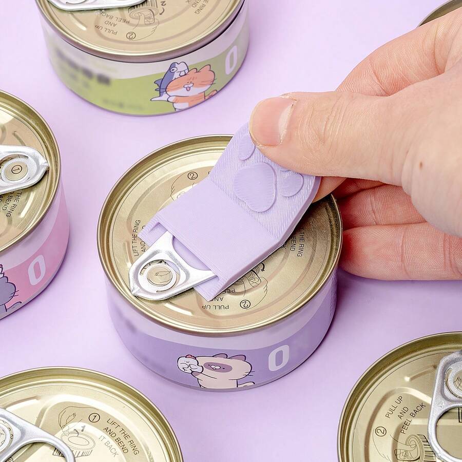 1 Peça Abridor de Lata para Animais de Estimação, Ferramenta Portátil Abridor de Latas com Cabo Antiderrapante, Adequado para Latas de Ração de Gato/Cachorro, Utensílio de Cozinha de Plástico Durável, Fácil de Limpar - Multicolorido - Visão 1