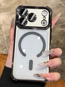 Luxury Shockproof Magnetic Wireless Charging Phone Case, Compatible With IPhone 17 Pro Max, 17 Pro, 17, 16, 15, 14, 13 Pro Max, Provides Full-Body Protection - 鈦灰色 - 查看 3