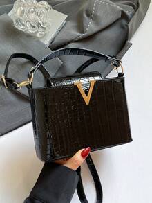 Fashionable Crocodile Grain Crossbody Bag, Minimalist Retro Personalized Handbag, New Versatile Shoulder Bag - Multicolor - View 12