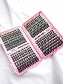 392pcs False Eyelash Clusters - Premium D-Curl Fluffy & Natural Lash Extensions For DIY Eyelash Grafting, Reusable, Lightweight, Easy To Wear - D - View 3