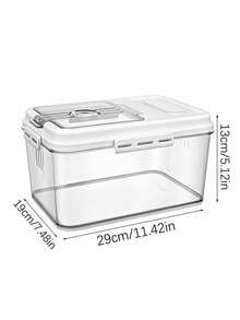 Bread Box, Sealed Bread Storage Container, Flip Lid Bread Organizer, Kitchen Countertop Bread Box, Homemade Bread, Cookies, Grains, And Fruits - Transparent - View 9