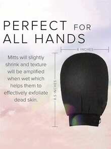 1只深层去角质手套，光滑亮泽 - 身体磨砂沐浴 - 去除干燥死皮 - 温和有效的去角质手套，韩国去角质手套，可明显去除死皮，适用于晒黑或毛周角化症，100%粘胶纤维制成，包含身体磨砂膏、收纳袋和发夹