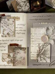 80 piezas Libros miniatura de tapa dura falsos, material de decoración vintage de papel, serie de poesía de bolsillo, adecuado para regalos, oficina, hogar, marcado, etiquetas, aula, juguetes de entretenimiento, diarios de estudiantes, pegatinas decorativas retro creativas de scrapbooking DIY - Multicolor - Ver 5