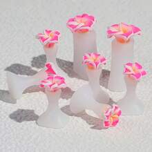 8 Silicone Petal Nail Separators - Black Petal Toe Separators, Women's Nail Care Tools, Daily DIY Design, Durable Stickers - 白色珍珠 - 查看 6