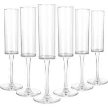 1/2/4/6/12 Stücke Acryl Sektgläser, 6 Oz (170,1 ml) klare Sektgläser, bruchsicher und wiederverwendbar, aus hochwertigem, strapazierfähigem Material, geeignet für Whiskey, Wein, Cocktails, Saft und Desserts. Ideal für Geburtstag, Jahrestag, Bridal-Shower, Hochzeit, Silvesterparty - transparent - Übersicht 16