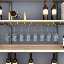 2 Pack Wine Glass Rack, 16.5 Inchx 9.4 Inchx 3.1 Inch Under Cabinet Stemware Wine Rack, 4 Slots 12 Cups Hanging Wines Glass Holder Great Kitchen And Bar, Gold - Gold,Red - View 7