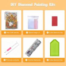 GHHKUD Diamond Painting Kits Autumn Sunflowers For Adults, DIY 5D Fall Diamond Painting, Full Drill Pumpkin Diamond Art Kits Art Pictures For Relaxation Gifts Home Wall Decor 30x40cm - 秋天 - 查看 7