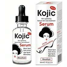 Kojic Acid精華液1瓶30ml美白緊緻亮澤改善暗啞保濕清爽不油膩適合女性日常護膚 - 白色 - 查看 7