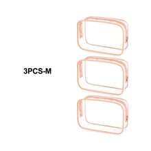 12 túi đựng mỹ phẩm trong suốt bằng PVC có khóa kéo - Túi đựng đồ dùng vệ sinh cá nhân chất lượng cao, lý tưởng cho du lịch, phòng tắm và các vật dụng cần thiết khi đi nghỉ mát (Cỡ trung bình, trong suốt), phụ kiện phòng tắm, túi đựng, túi trang điểm, đồ dùng du lịch thiết yếu - Hồng - Xem 23