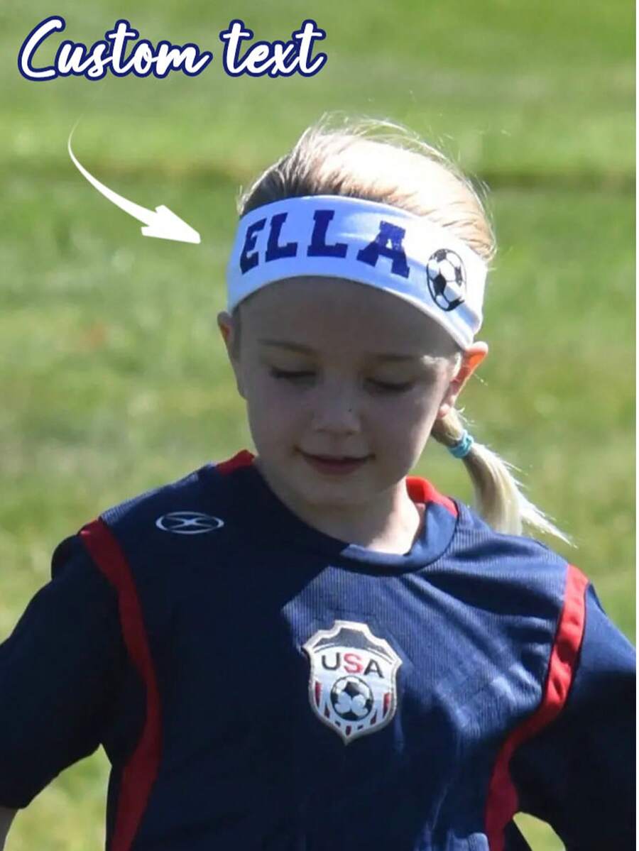 1 Stück personalisiertes Fußball Stirnband; individualisiertes Stirnband; benutzerdefiniertes Motiv; Fußball Geschenk; Fußballteam Geschenk; Sport Stirnband; Fußballverein; Futsal - Verschiedenfarbig - Übersicht 1