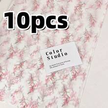 10 piezas/20 piezas/40 piezas Papel de seda con estampado de flores de ciruelo rosa, 20*14 pulgadas, papel de regalo adecuado para bodas, Pascua, Navidad, San Valentín, envoltura de regalos de cumpleaños, envoltura de ramos, relleno de bolsas de regalo y recuerdos de fiesta - Multicolor - Ver 15