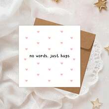 No Words Just Hugs, Thinking Of You Card For Friend, Sympathy Gift, Stay Strong Card, Thinking Of You Card To Friend, Friend Motivation Card - Multicolor - View 9